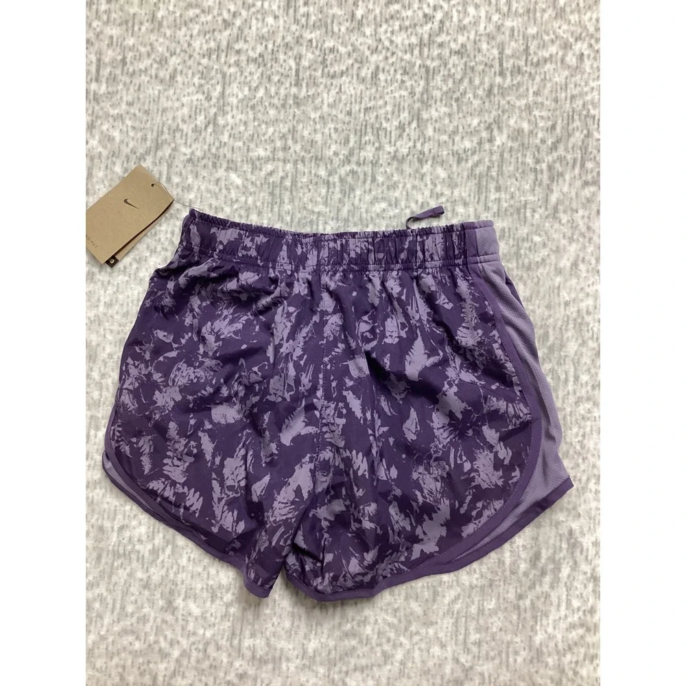 Nike Womens Dri-FIT Running‎ Shorts Purple Abstract Print FZ3482-509 XS NEW
